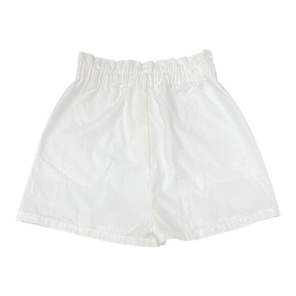 Steve Madden BB Dakota White Seaside Paperbag High Waisted Bermuda Shorts Small - Picture 5 of 11